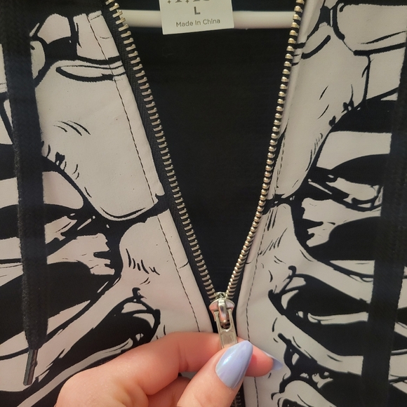 Large mens skeleton sweatshirt hoodie - Picture 3 of 6